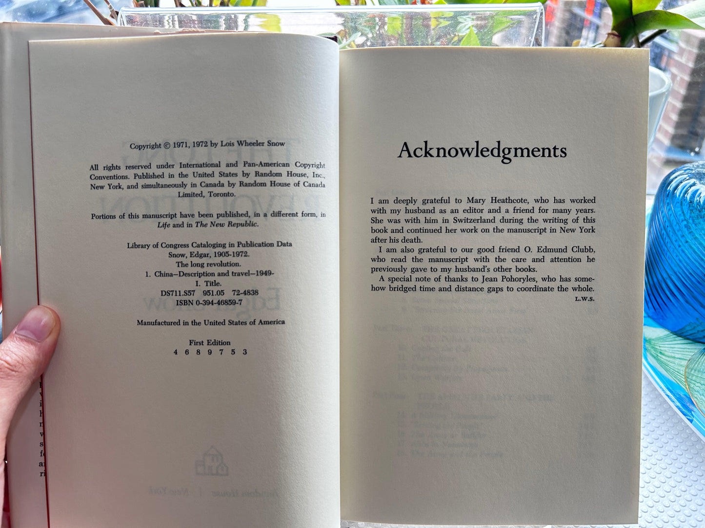 《長期的革命》埃德加·斯諾 1972 年初版精裝 The Long Revolution by Edgar Snow