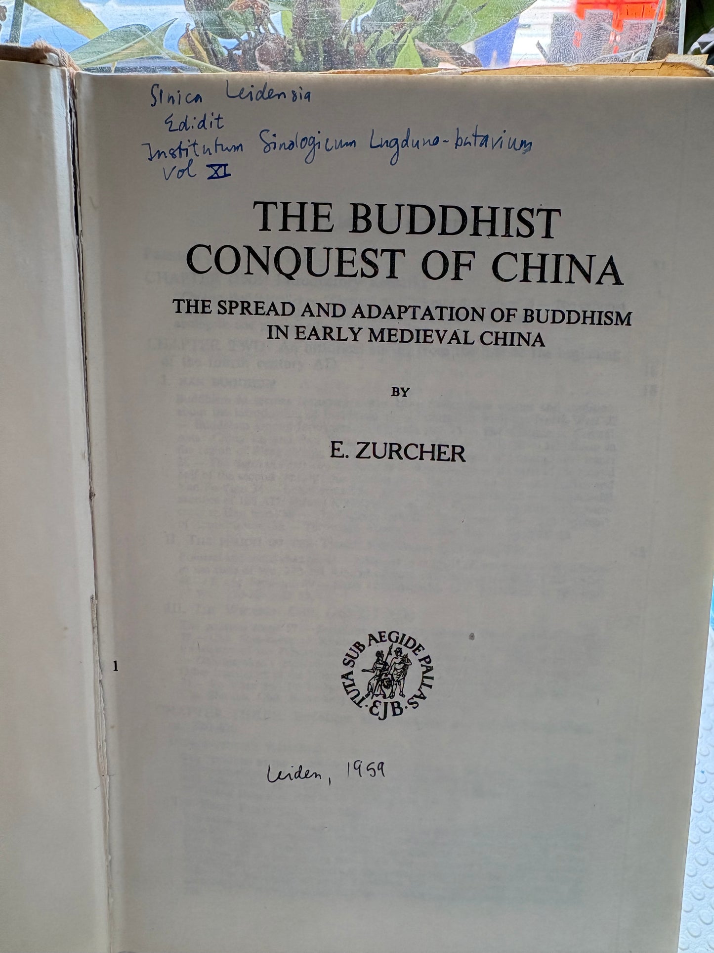 【漢學界殿堂級鉅著/1959年Brill初版全本《佛教征服中國》The Buddhist Conquest of China (1959 First Edition, Complete in One Volume) by E. Zürcher – Published by E.J. Brill, Leiden. Rare Hardcover