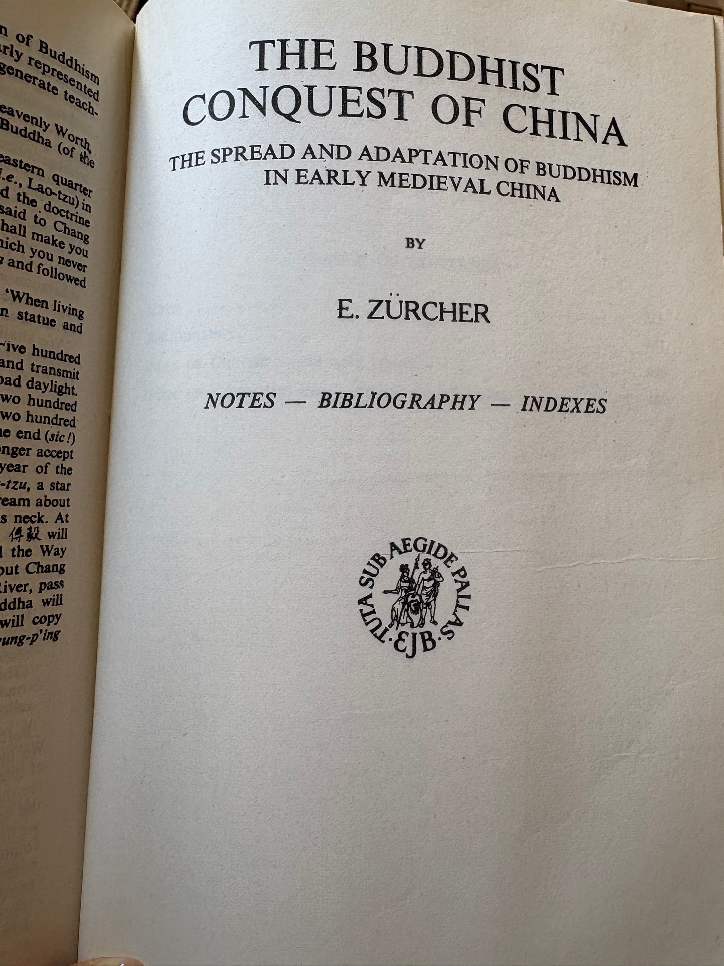 【漢學界殿堂級鉅著/1959年Brill初版全本《佛教征服中國》The Buddhist Conquest of China (1959 First Edition, Complete in One Volume) by E. Zürcher – Published by E.J. Brill, Leiden. Rare Hardcover