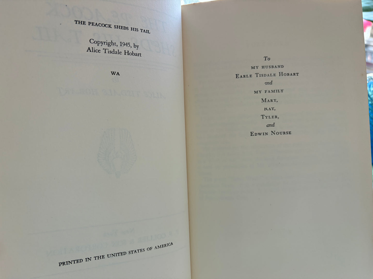 1930年代愛麗絲·霍巴特精選套書（全六冊）Collected Works of Alice Tisdale Hobart 6-Volume Set Publisher P. F. Collier & Son Corp.