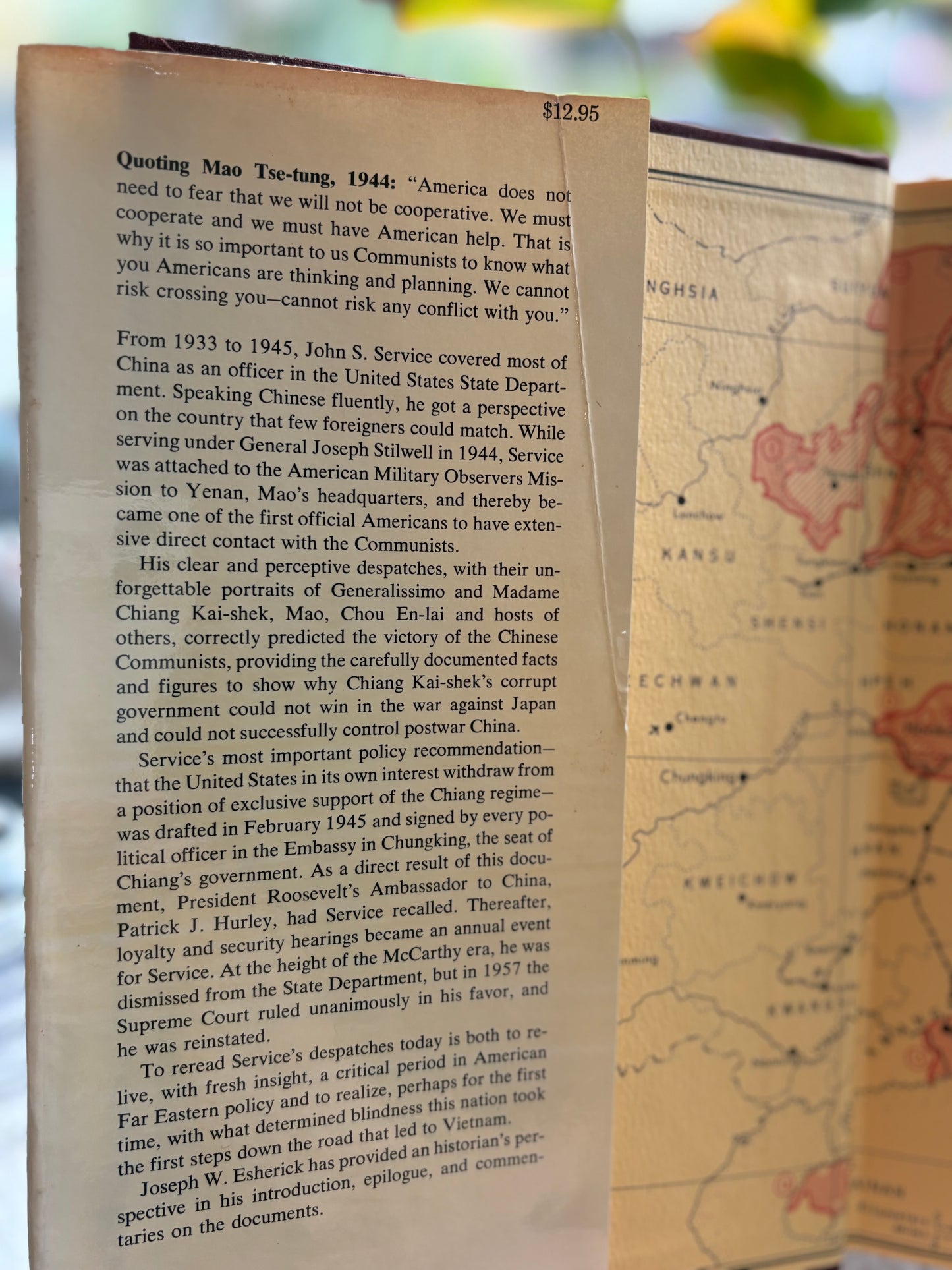 1974首版《在中國失去的機會：謝偉思1944二戰報告集》Lost Chance in China (1974 Hardcover First Ed.) — John Service's WWII dispatches from Stephen Schlaikjer Collection (With Original Powell's Provenance)