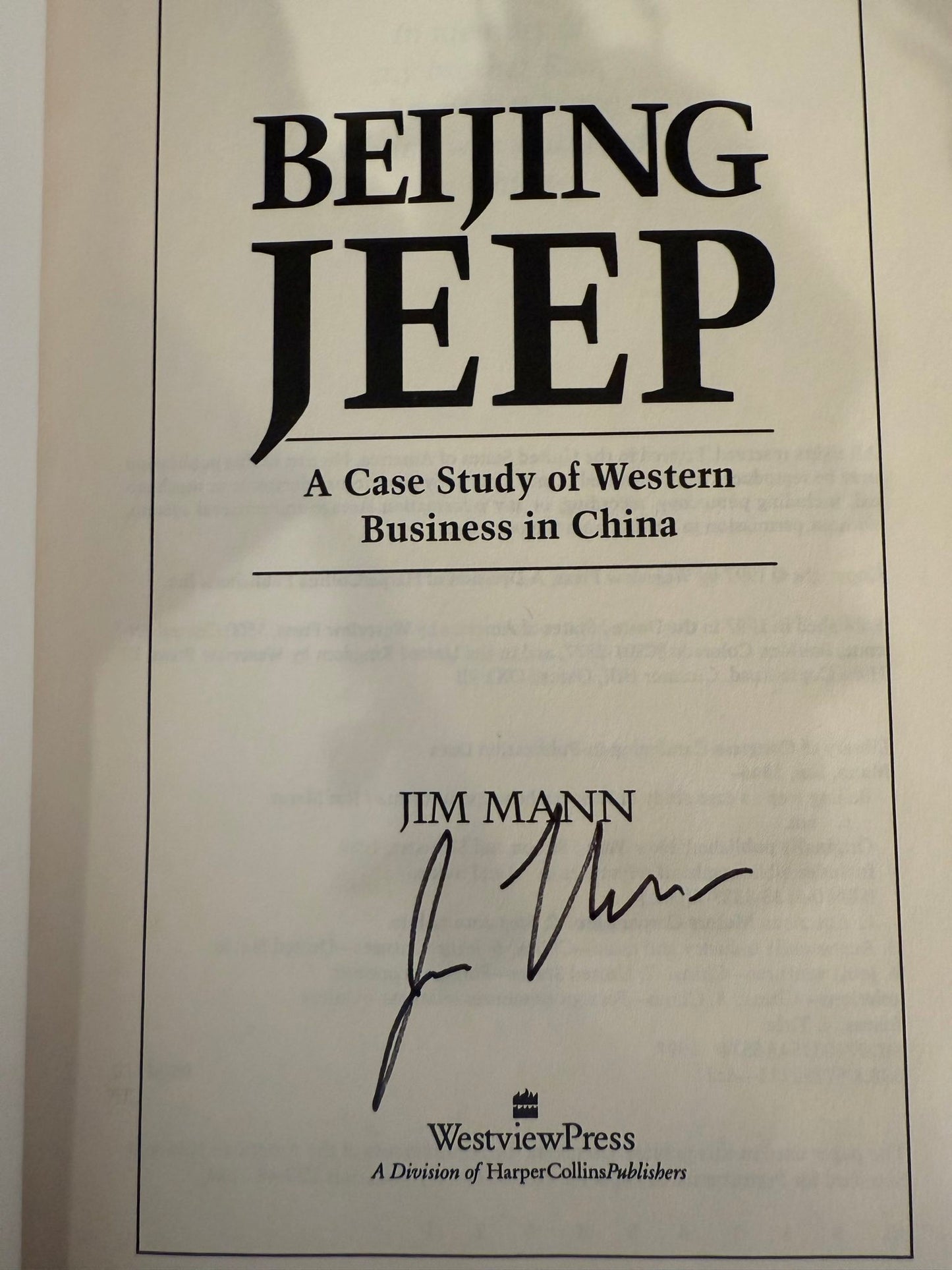 Beijing Jeep (Signed by Author)