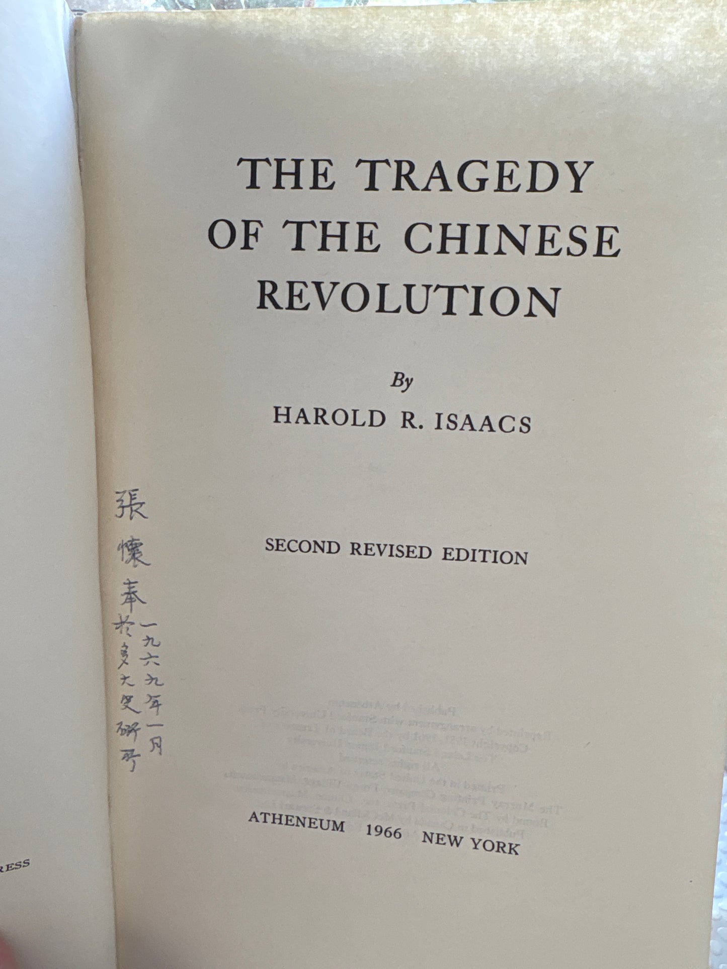 The Tragety of the Chinese Revolution