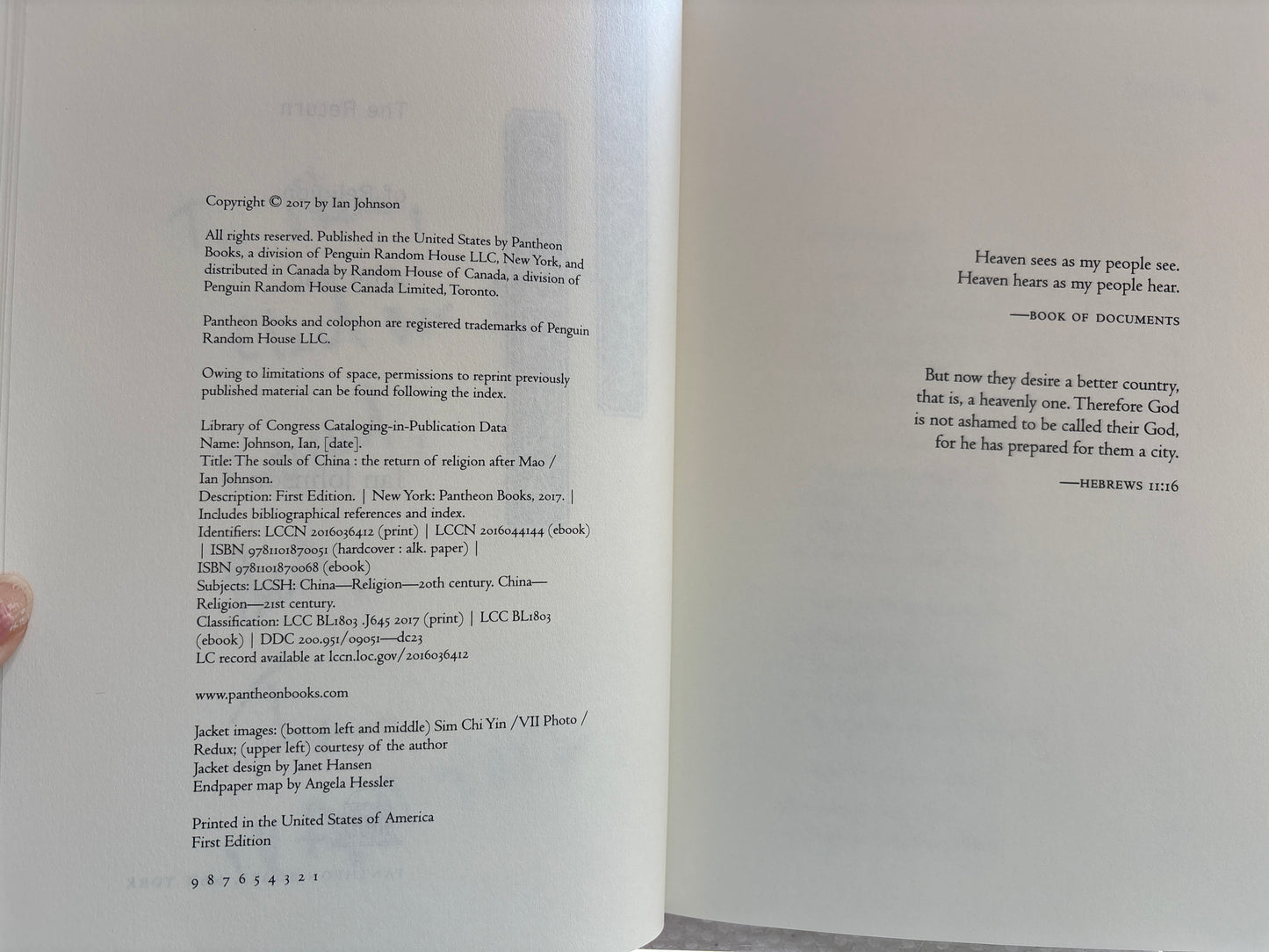 Signed by Pulitzer Winner: The Souls of China (2017 First Ed.) — Ian Johnson's Presentation Copy to Stephen Schlaikjer 【普利策獎得主親簽】2017精裝首版《中國的靈魂》張彥題贈外交官史大偉特藏